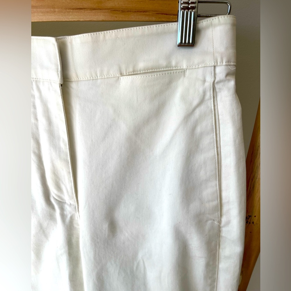 Aritzia Babaton The Group Walsh White Cropped Ankle Straight Leg Pants Size 4 - Picture 7 of 13